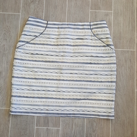 Anthropologie Dresses & Skirts - Anthropologie Tabitha Striped Pom Skirt